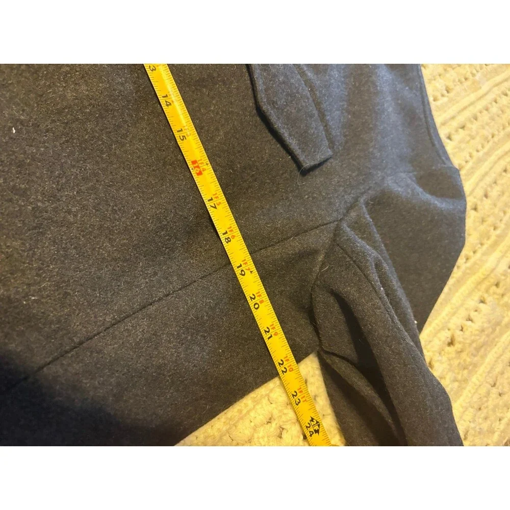 J.crew wool blend zip coat jacket dark charcoal gray women’s XL - Picture 9 of 10